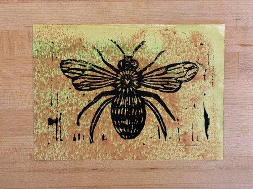 Bee Block Print