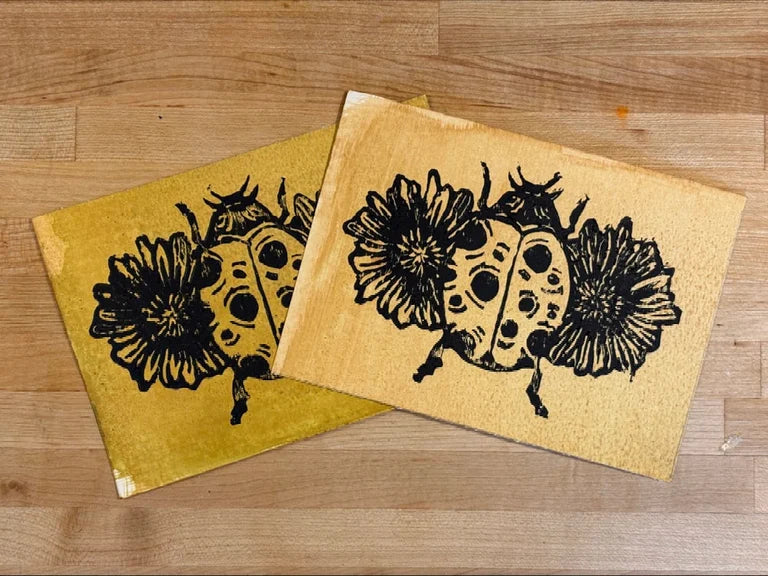 Ladybug Block Print